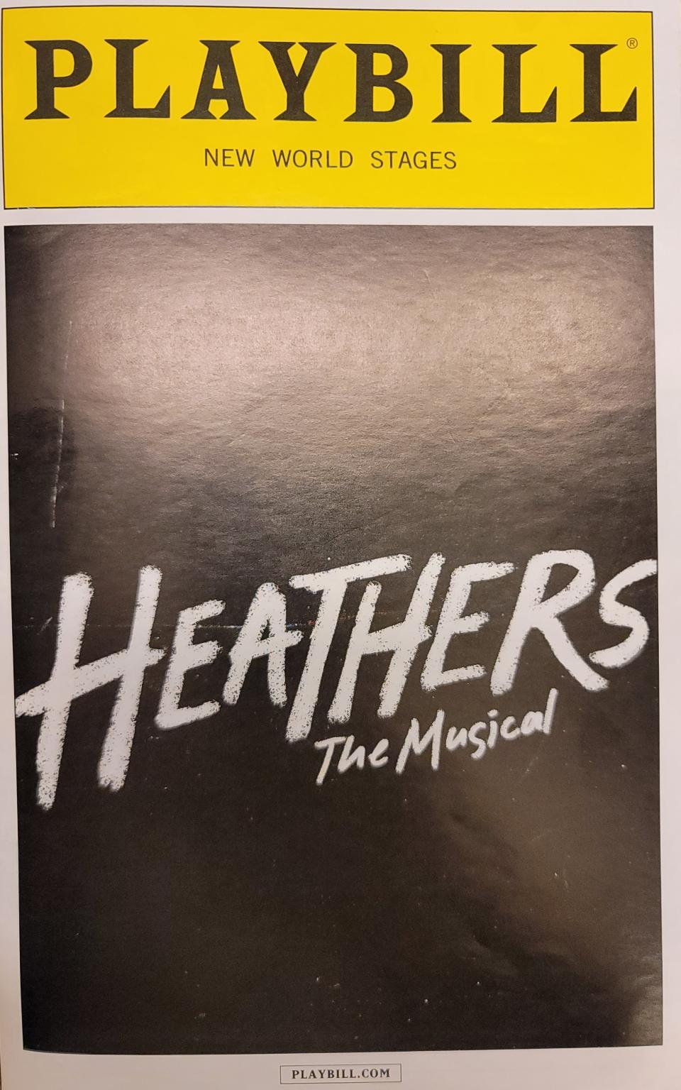 Playbill for Heathers: The Musical