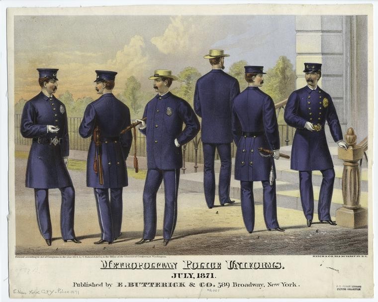 Metropolitan Police Uniforms, July 1871.