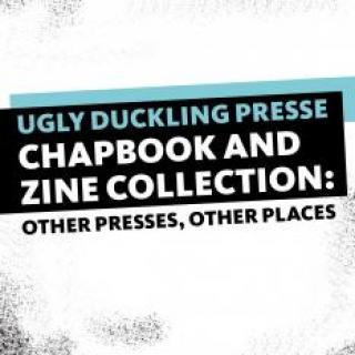 Banner that reads: Ugly Duckling Presse Chapbook and Zine Collection: Other Presses, Other Places.